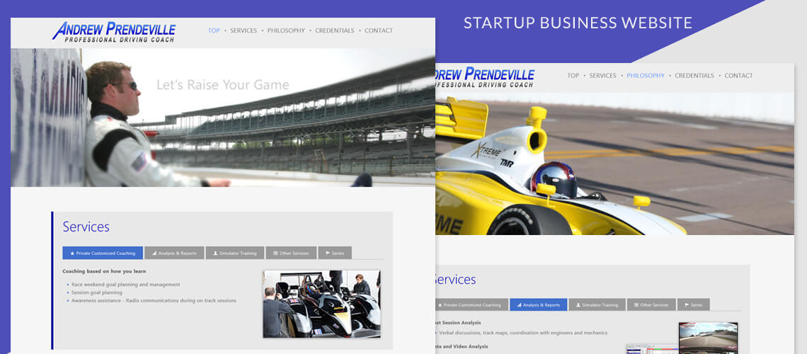 Andrew Prendeville - One-Page Responsive Business Website Design