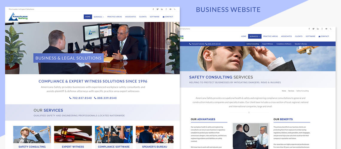 Americana Safety - Responsive Business Website Design