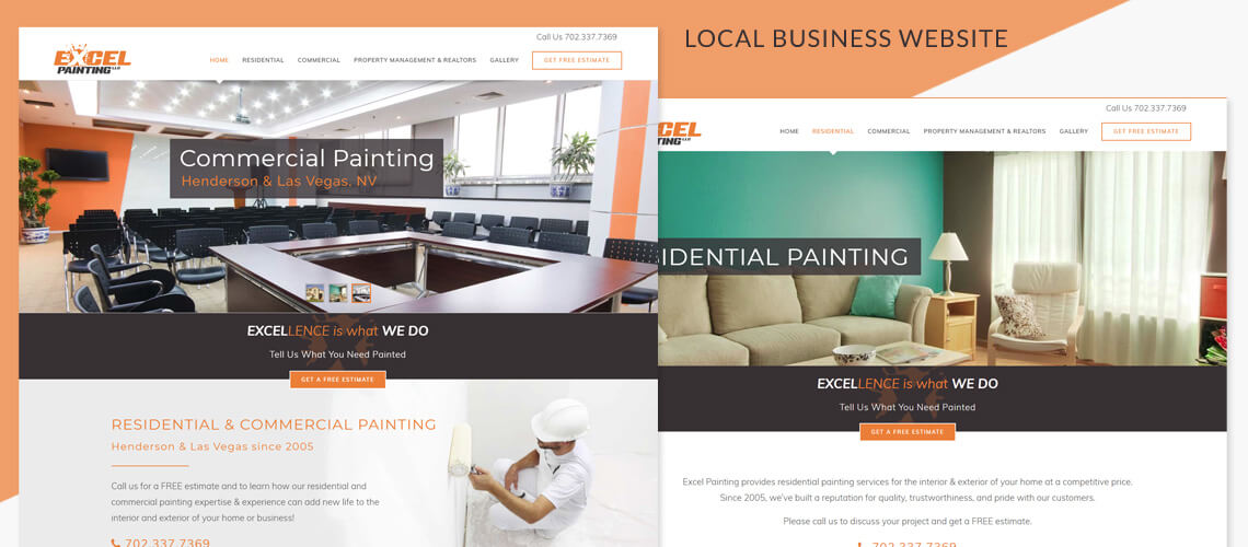 Excel Painting - Responsive Local Business Website Design