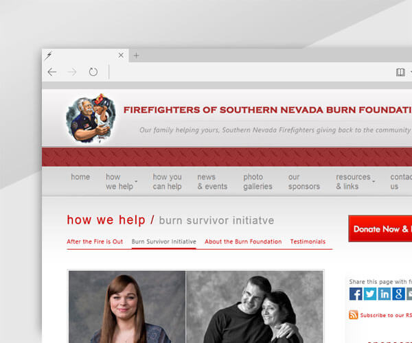 The Burn Foundation - Non-Profit Website Donations Payment page