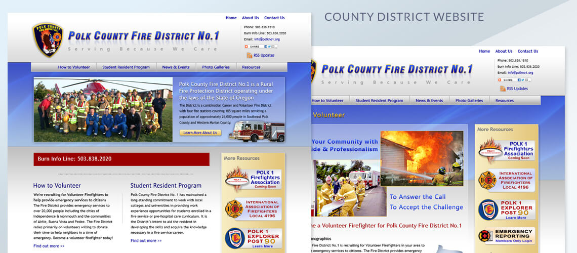 Polk County Fire District No. 1 - Non-Profit Organization Website Design