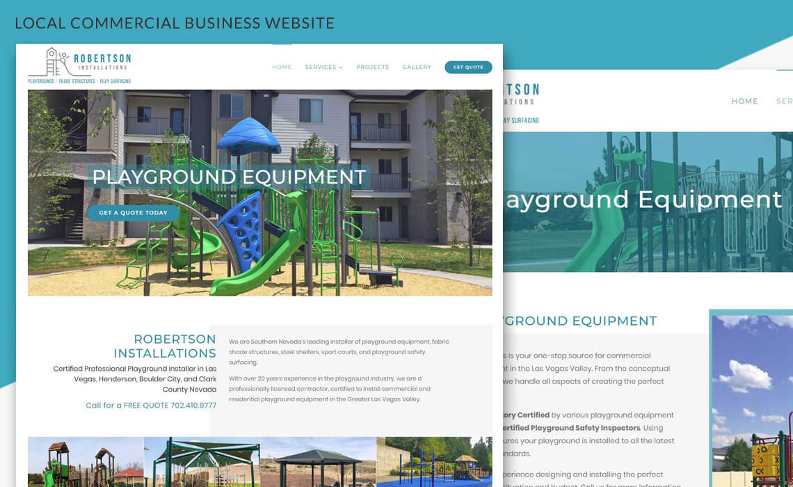 Robertson Installations - Responsive Local Commercial Business Website Design