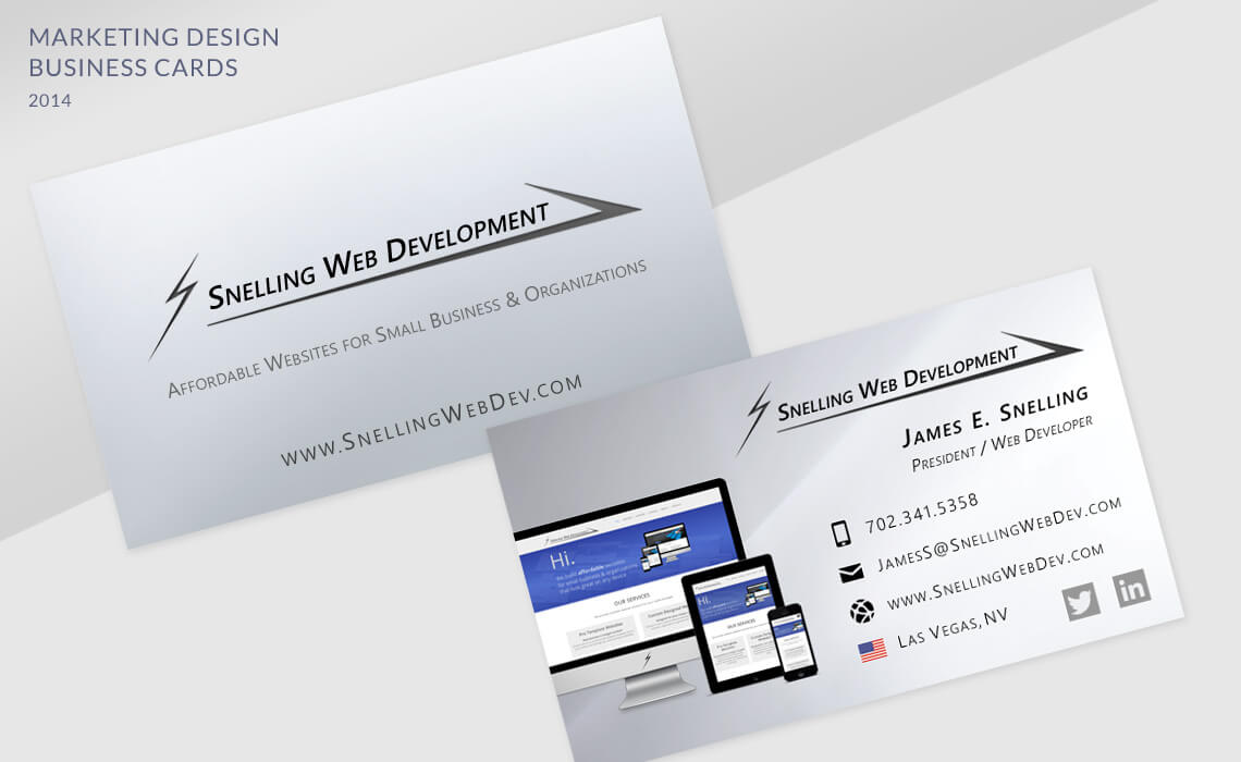 Snelling Web Development - Brand Collateral and Business Cards Design